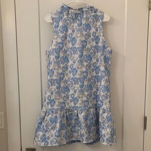 Women's Blue/White/Silver Mini Dress